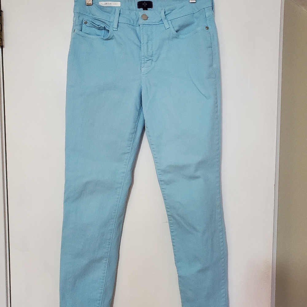 NYDJ Clarissa Ankle Light Blue Colored Denim
